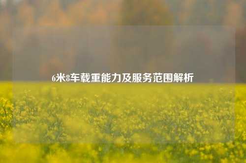 6米8车载重能力及服务范围解析